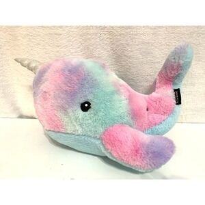 FAO Schwarz Unicorn Whale Glow Brights Plush Sound & Lights 15" Soft Toy